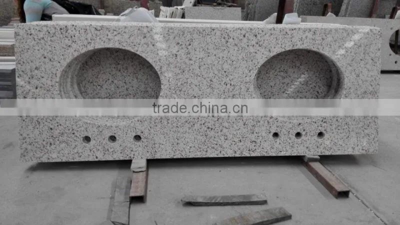 Bathroom Quartz Vanity Tops with Double Sink Cut-out