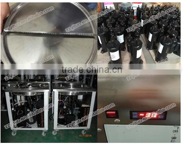 2016 Top Selling Double Pan Commercial Fried Ice Cream Machine Price