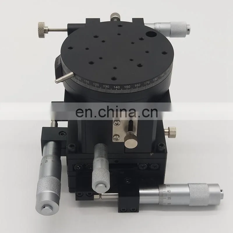 80x80mm Crossed Guide Rail SEMXYZR-80 XYZR 4-Axis Micrometer Linear Stage Manual Linear Stage
