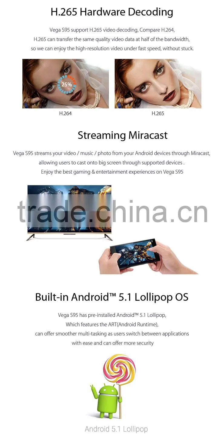 Original Tronsmart Vega S95 Telos S905 1+8G Quad Core Bluetooth 4.0 TV BOX