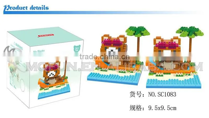 Mini Qute SC Kawaii American cartoon Rilakkuma diamond block plastic building block boys educational toy