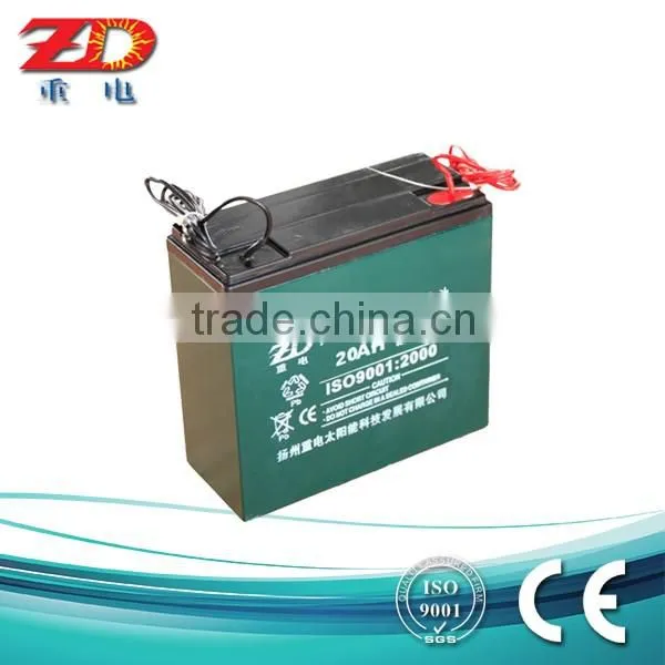 rechargeable battery lead acid battery 12V20AH solar gel battery