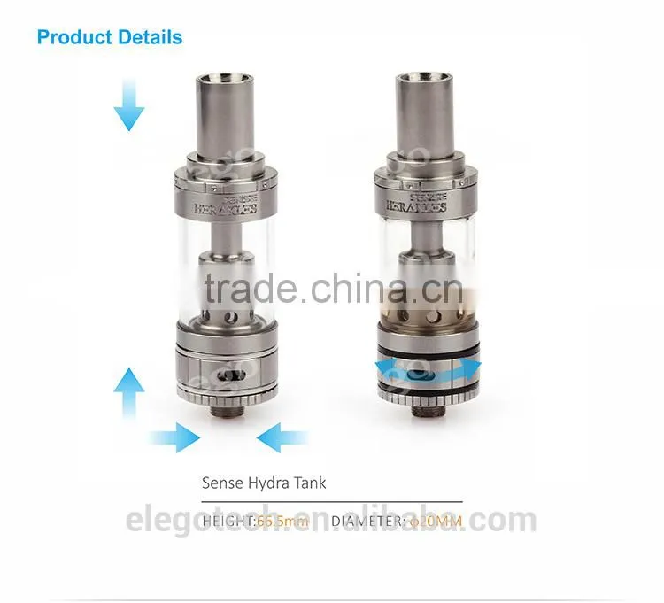 2015 Hot New sub Ohm tank Sense Tank Herakles Hydra 0.2ohm Herakles Atomizer 2.0ml Herakles Hydra vs kangertech tank