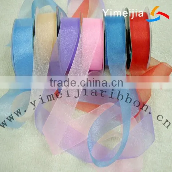 custom colorful beautiful organza ribbon