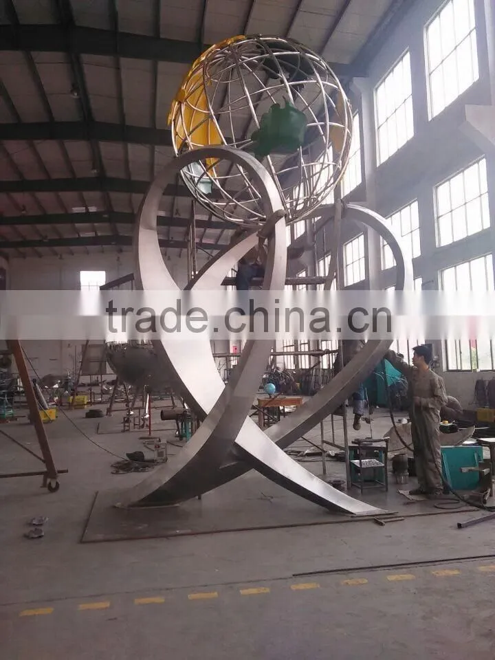 Modern Large Arts Stainless steel Sculpture for garden decoration