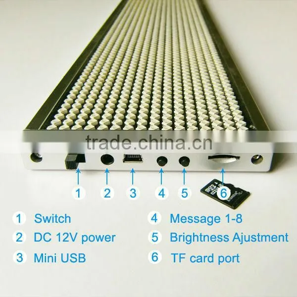 Hanging LED display with TF card