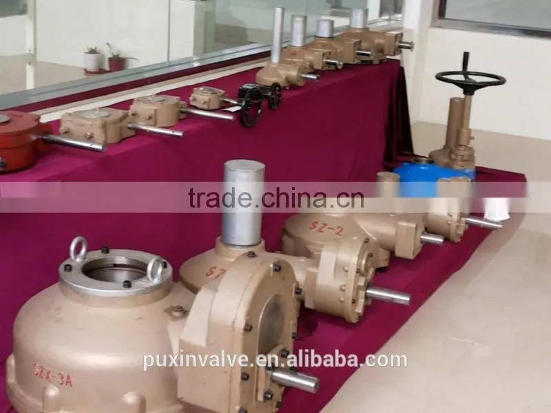 ball valve with long manual handle mill gearbox