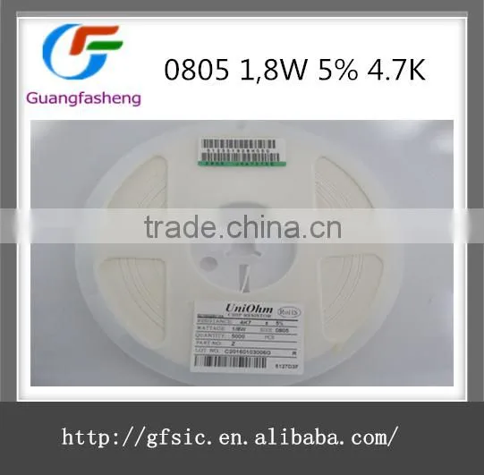 Resistor 0805 1 8W 5% 4.7K
