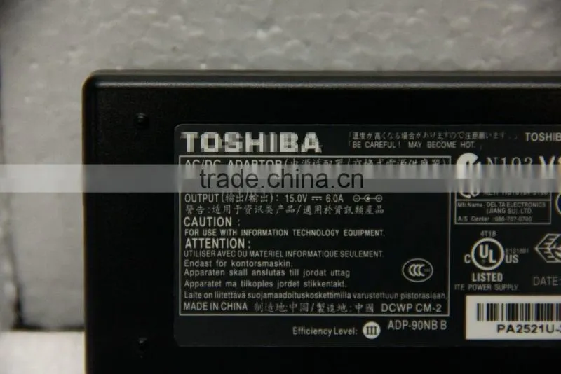 90W Laptop Adapter For Toshiba Qosmio F10 F15 F20 F25 Series PA2521E-2AC3 Supply Charger 15V 6A 6.3x3.0