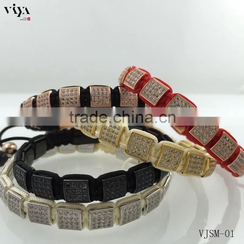 Viya Hot Sale Square Beads Bracelet Chinese Knot Handmade Bracelet Fashion Design Bracelet For Wholesales