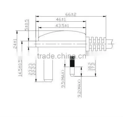 3 Pins U.K. ac male power plug