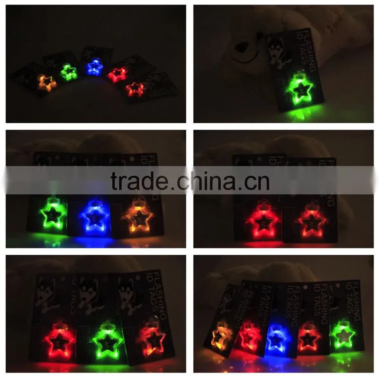 Wholesale Mixed Batch LED Dog ID Tags Luminous Glow Jewelry Pet Pendant