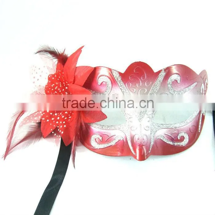 Red Female Masks With Flower
