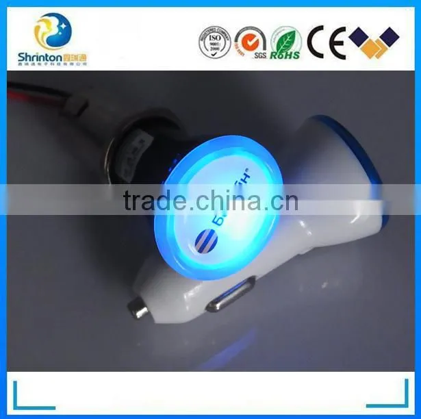 Top selling 2015 5V/ 2A electronics dual 2 port of car charger