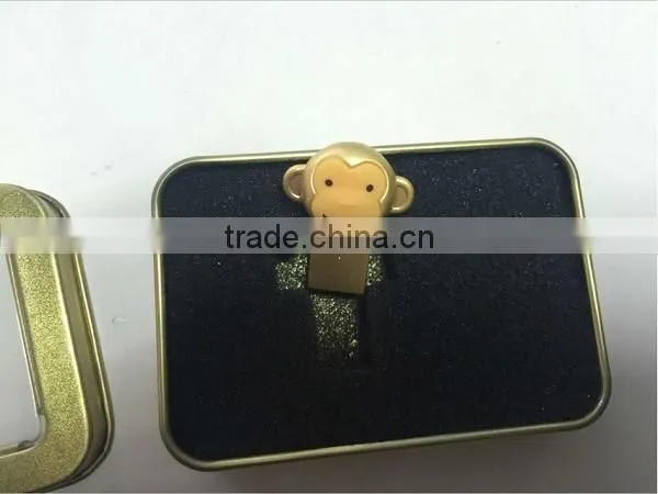 2016 promotion latest special design new aarrivel monkey shape 64gb usb flash drive