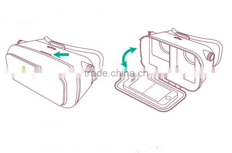 New 2016 product idea vr box cardboard intelligent glasses VR Shinecon 3d glasses virtual reality from Smofit