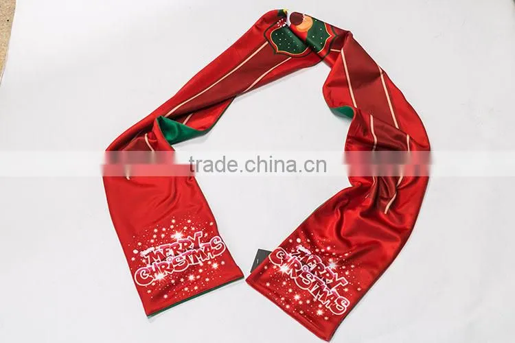 hot sale sublimation 100% polyester printed knitted football fan scarf