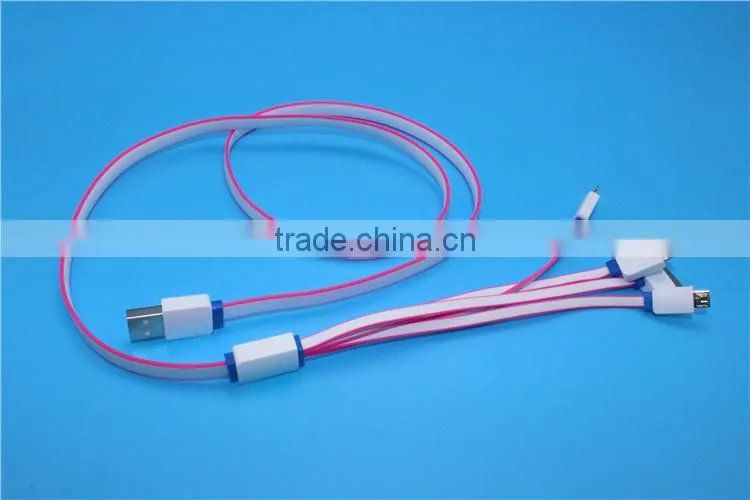Factory price male to usb female cable, micro usb data charging cable 4 in 1