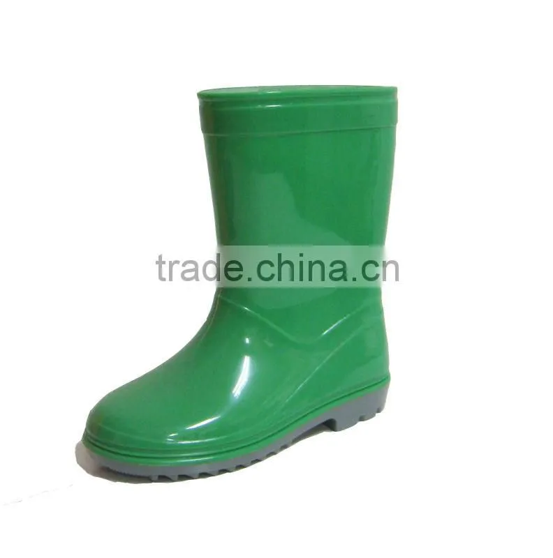 Kids' PVC Rain Boots With Solid Color