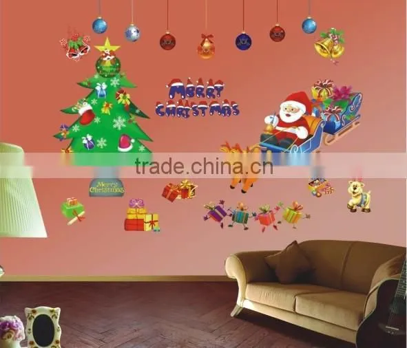 ALFOERVER PVC Merry christmas decals,christmas pvc decals,pvc removable decals