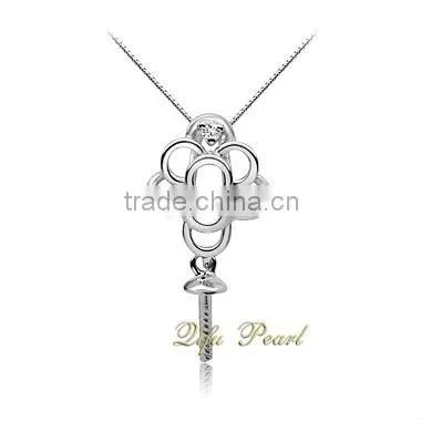 China knot 925 sterling silver pearl pendant findings