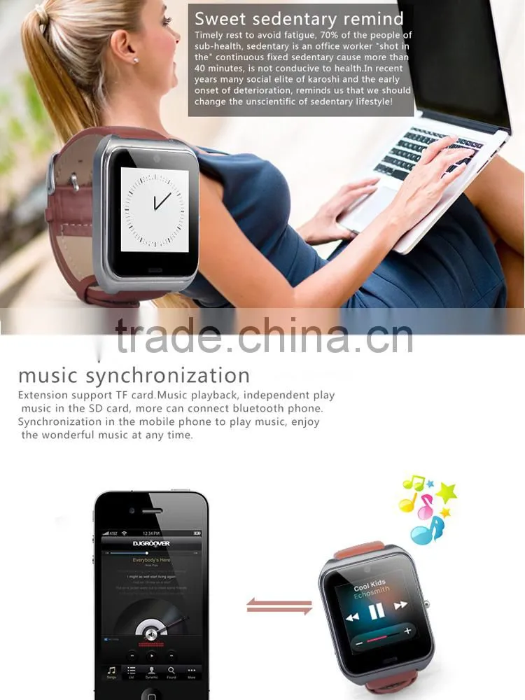 Quad band GSM GPRS smart phone watch with 1.3MP HD camera