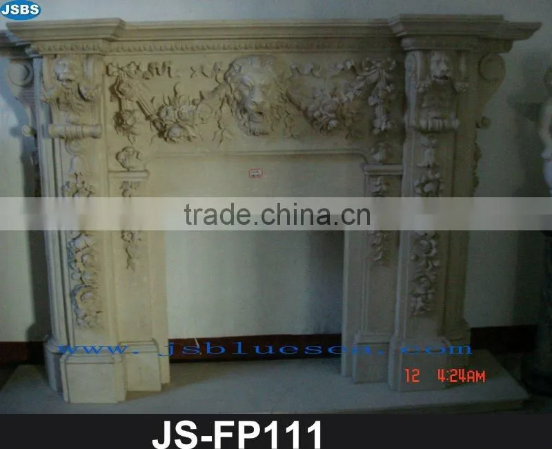 Double designed marble fireplace surround
