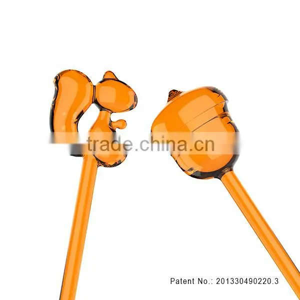 Popular new design colored plastic cofferr stirrer