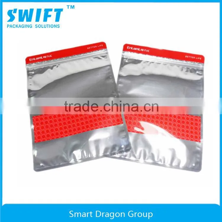 Custom Printed Garment/UNDERWEAR Laminated Zip Plastic Poly Bag With Hanger