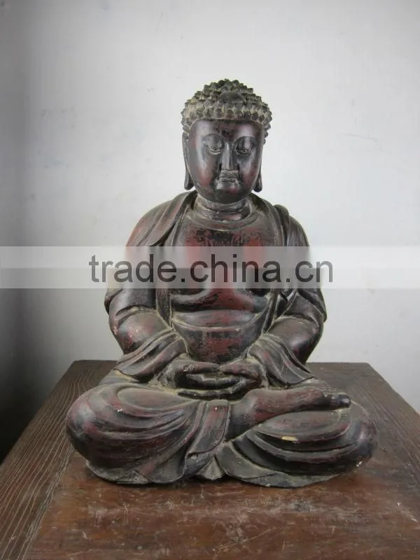 wood antique buddha