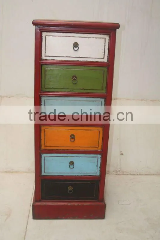 chinese antique living room six drawer cabinet