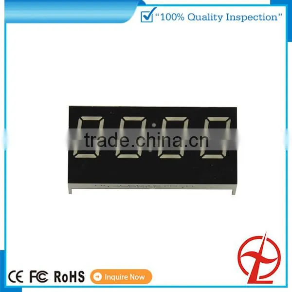 4 digit 7 segment led display yellow-green led display indoor led display
