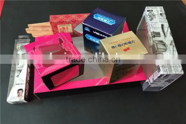 factory price pvc window paper package box for cosmetic