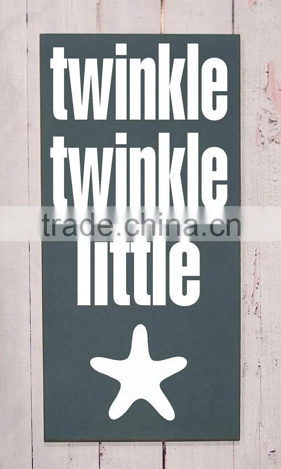 little star sign wooden wall hanging deco
