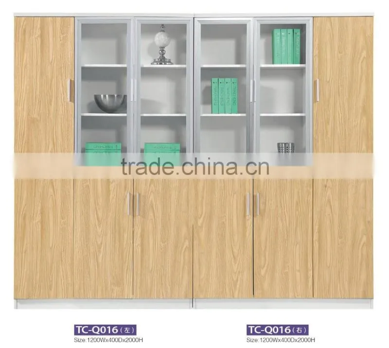 Glass door office hanging file cabinet