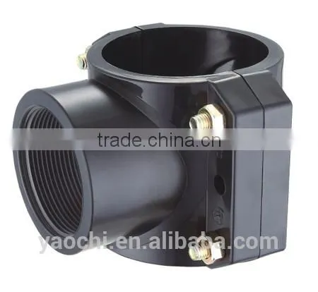 China supplier pp SADDLE compression fitting adding exit clamp saddle