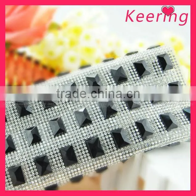 fashion hotfix rhinestone mesh trimming WRT-005