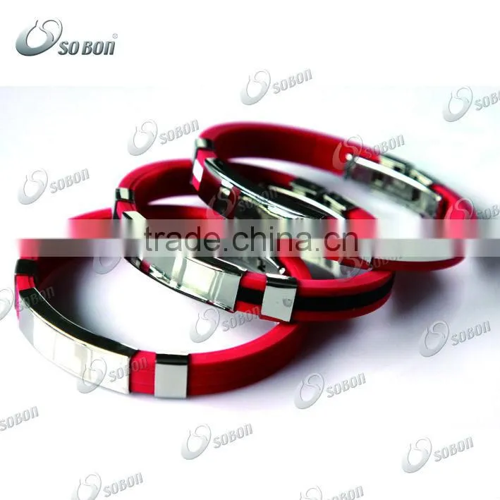 metal clasp magnetic titanium negative Ion energy bracelet