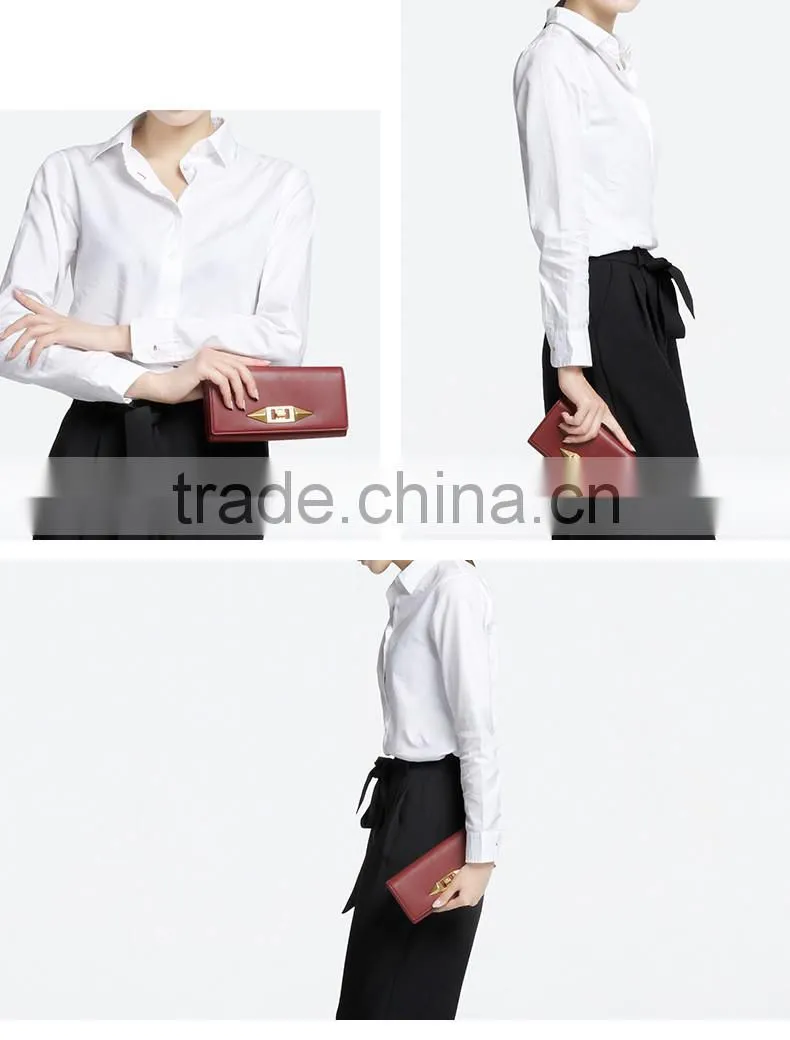 Wholeasale Cheap ladies fashion cusotm leather wallet design purse