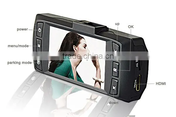 AC hot sell 2.7inch 1080P car dvr+supper nightvisionion mini dvr for car+H.264 h198