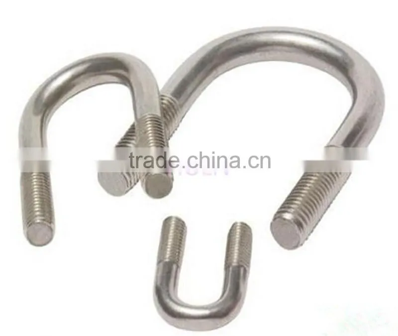 China stainless steel 304 U bolts stirrup bolts 1/2-13 anchor bolt