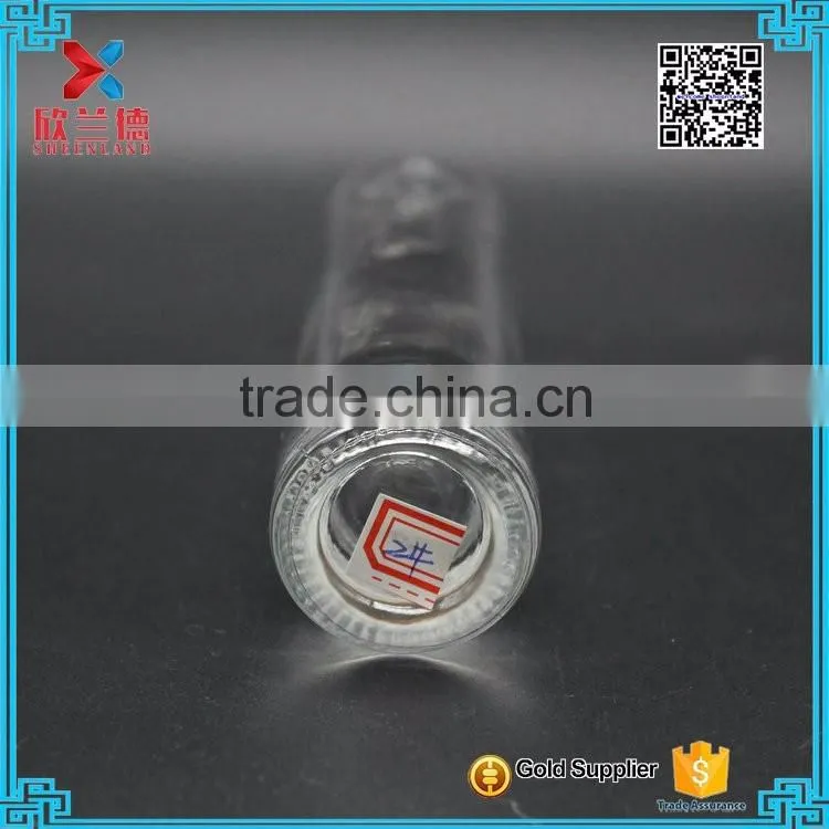 wholesale 50ml cylinder perfume glass tube bottle with aluminium spray and cap
