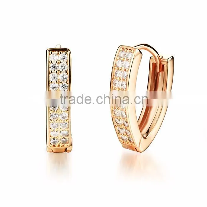 copper jewellery attractive design zircon earring for women
