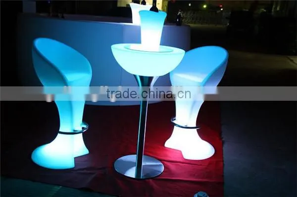 led lighting rental furniture illuminated acrylic clear light LED bar seating / led plastic party chair / white wedding chair