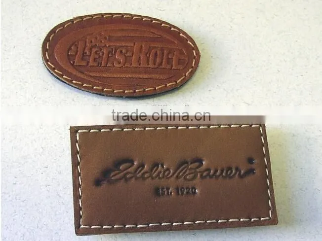 Cheap prices custom garment jeans leather patch labels