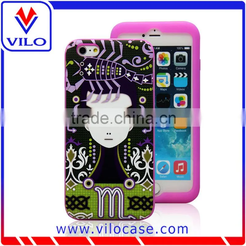 Silicone case for iphone with print texture