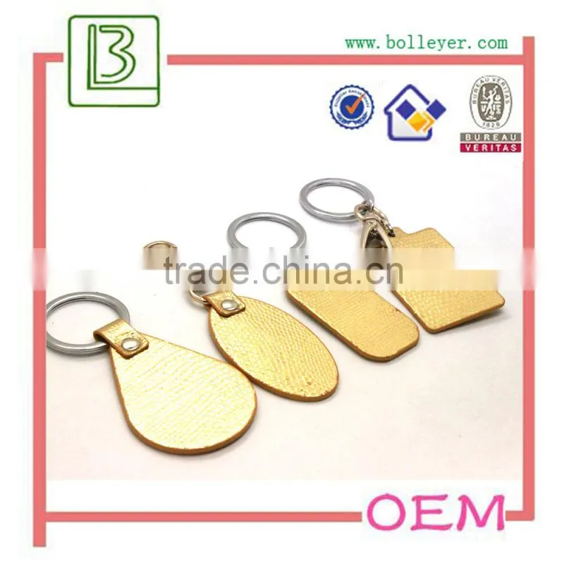 Gold Leather Keychain Holder For Wholesale