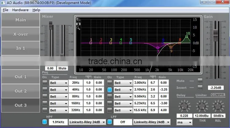 2 way powered line array speaker with DSP