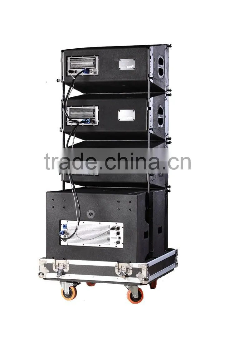 Admark active 3 way double 10" line array with calss-D amplifier and built-in DSP