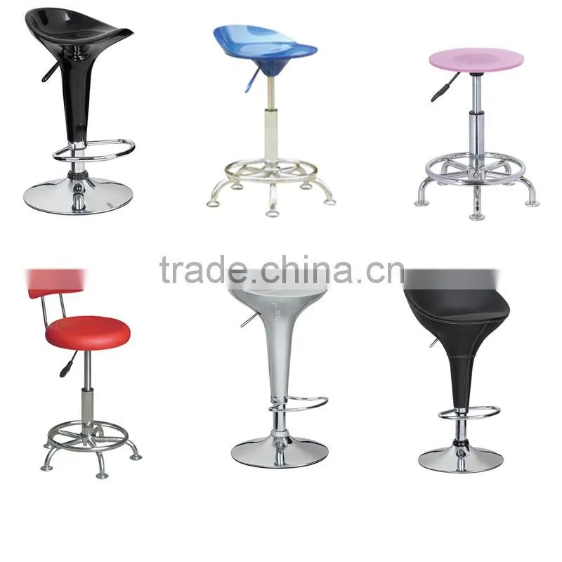 beige Synthetic Leather metal steel bar chair